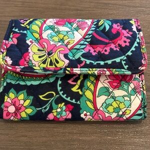 Vera Bradley Petal Paisley Floral Quilted Tri-fold Wallet - (Retired Pattern)